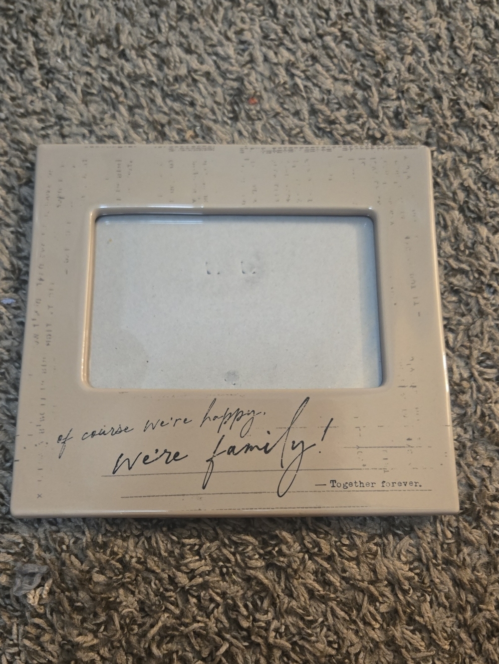 Demdaco Beige 'We're Family' Decorative Picture Frame